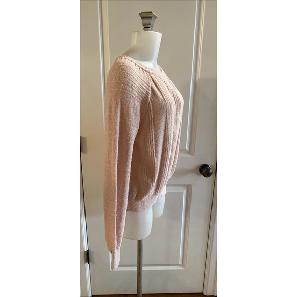 Meadow Rue Anthropologie Pale Pink Boucle Jumper Pullover Sweater Size Small - Picture 5 of 13